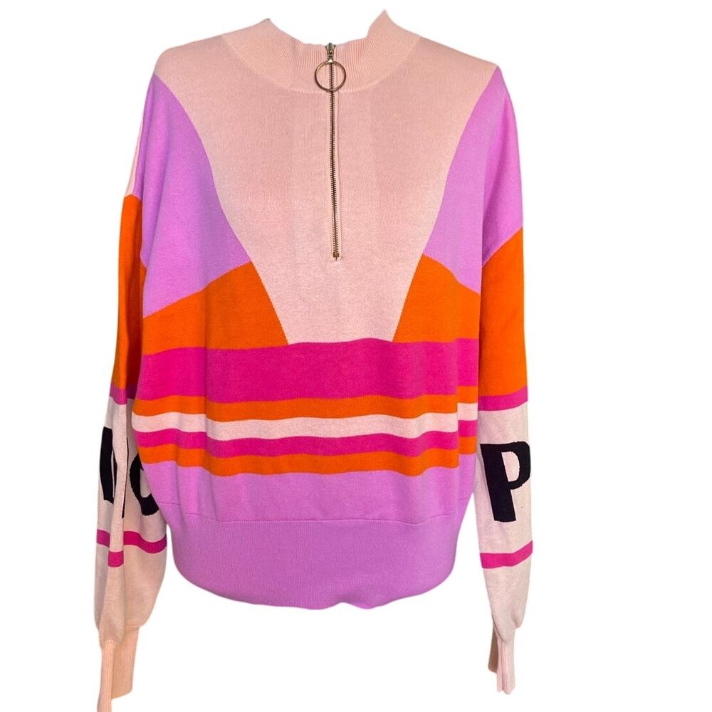 & Other Stories Paris Atelier "Paris Disco" ColorBlock Pullover Sweater Large
